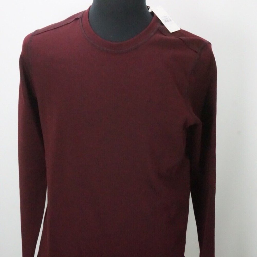Eidos Raw Edge Jersey Red Long Sleeved Sweater Sweatshirt Sz M BRAND NEW
